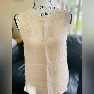 Theory sleeveless Blush silk shirt, pre owned but in great condition size SP